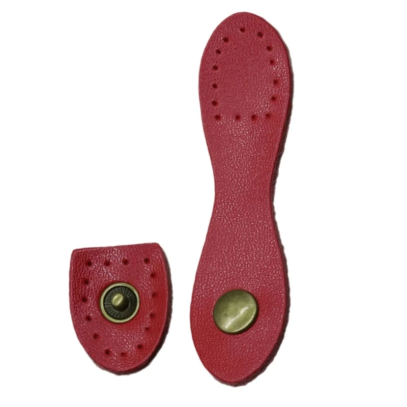 10x หนัง Buckles เย็บหลุมหนัง ปุ่มสำหรับกระเป๋าถือกระเป๋า Dropship