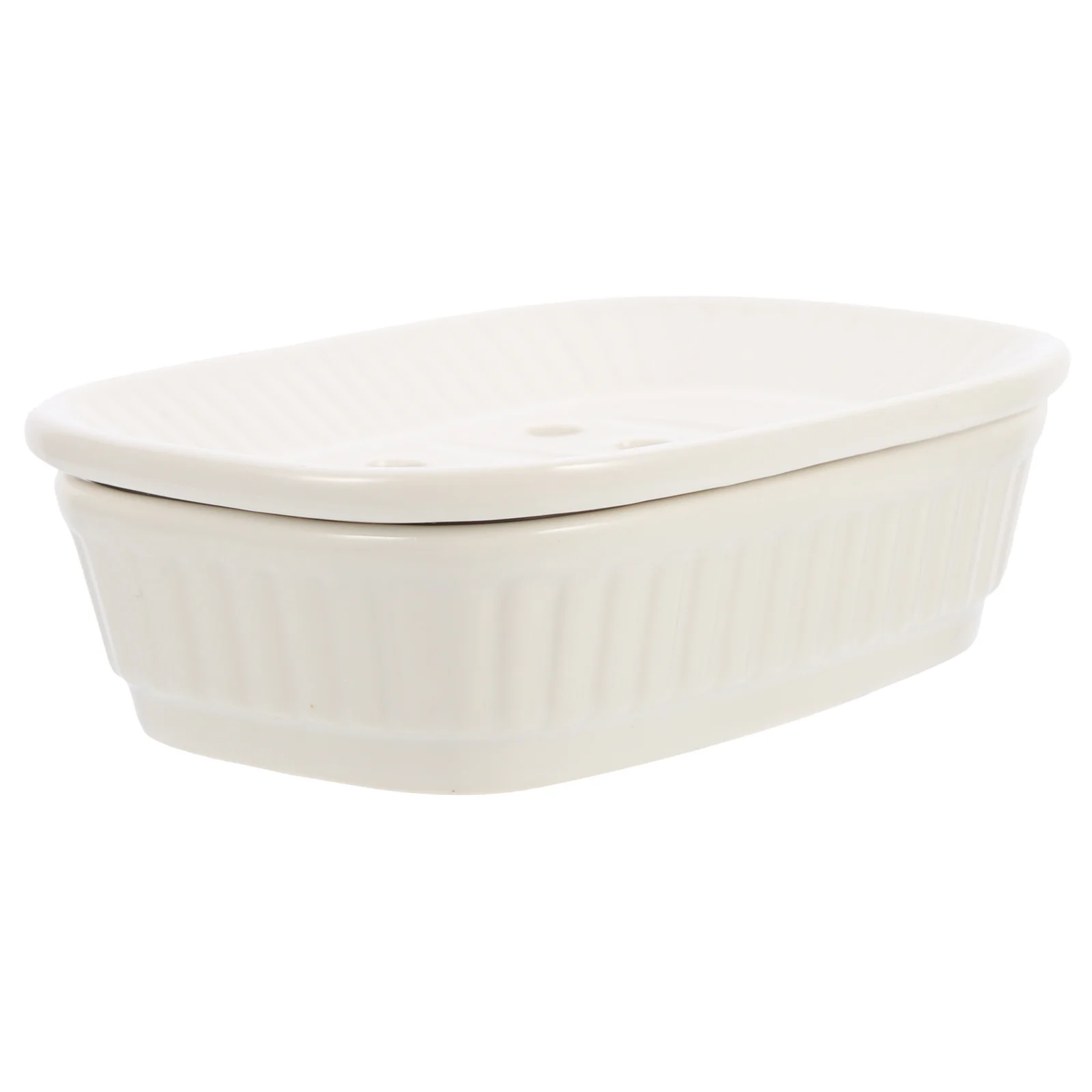 

Nordic Style Ceramic Soap Tray Double-Layer Draining Soap Holder Minimalist Bathroom Accessory Dish Holder Dish for Shower