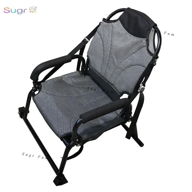 

Aluminium Canoe Kayak Sit On Top Chair Seat Backrest Seat Inflatable Boat Lightweight Foldable Chair with Back Support
