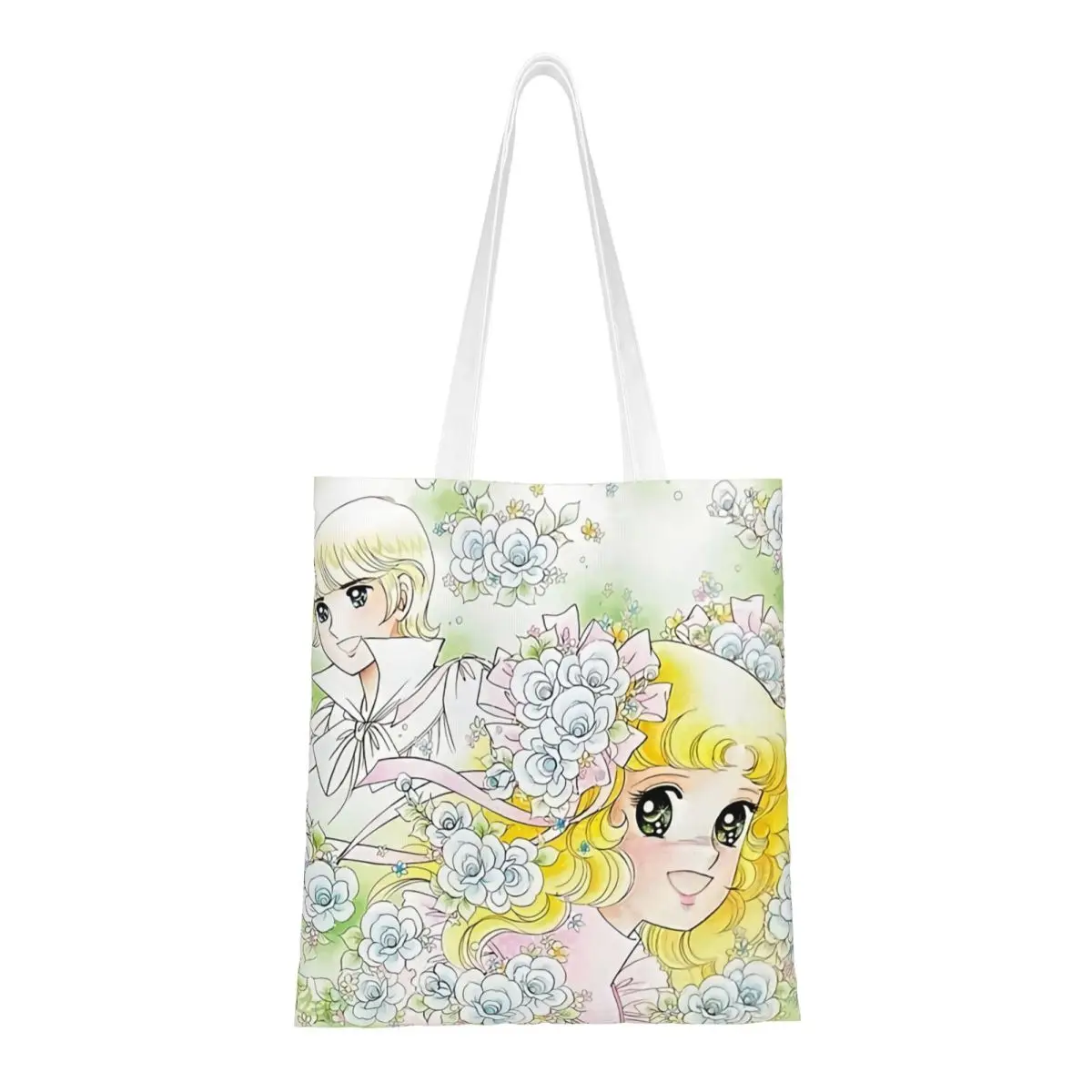 

Candy Candy Anime Canvas Tote Bag Aesthetic Large Capacity Trend Bags for Women Men