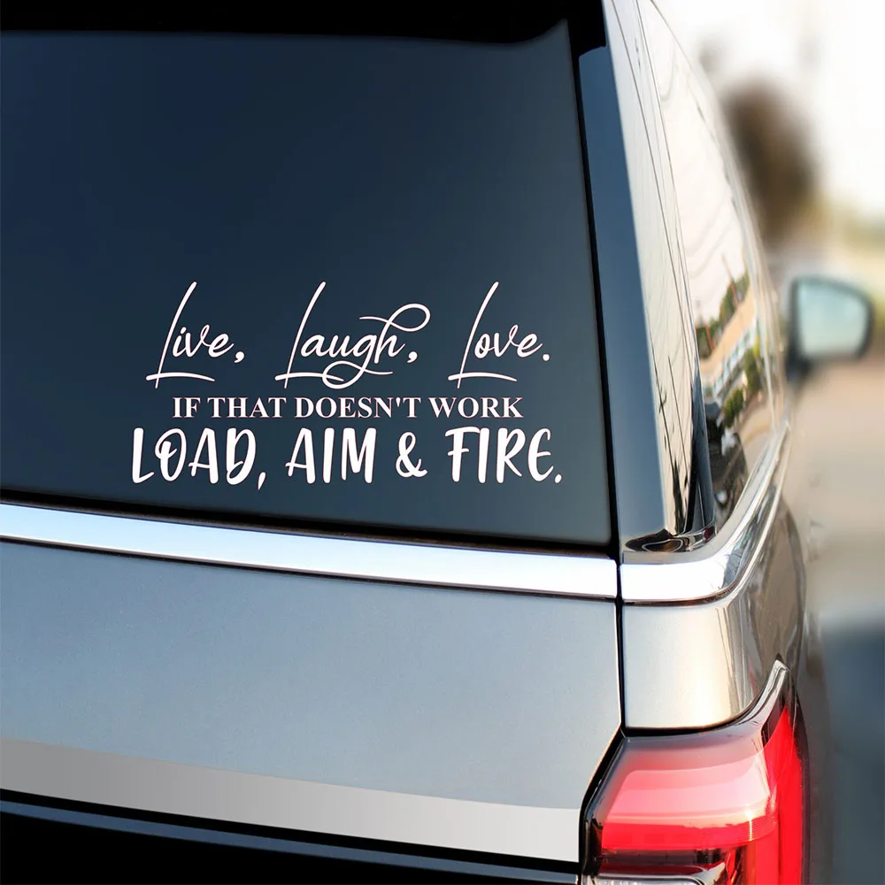 Live Laugh Love Words Car Windows Stickers And Decals Personality Vinyl Decoration Tuning Accessories