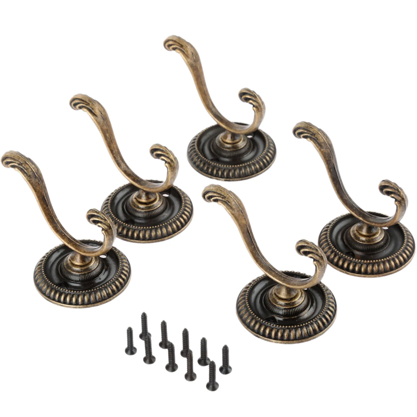 1Pc Antique Door Hanger Hooks Vintage Bathroom Wall Hanger Hats Bag Keychain Zinc Alloy Hook Coat Wall Hooks with Screws