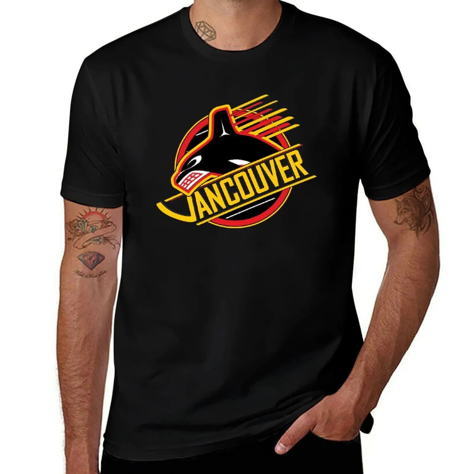 

HOT SELLER! Rare Vancouver Hockey T-Shirt t shirts cotton 100% man t shirt summer t shirts for man cotton T-Shirt