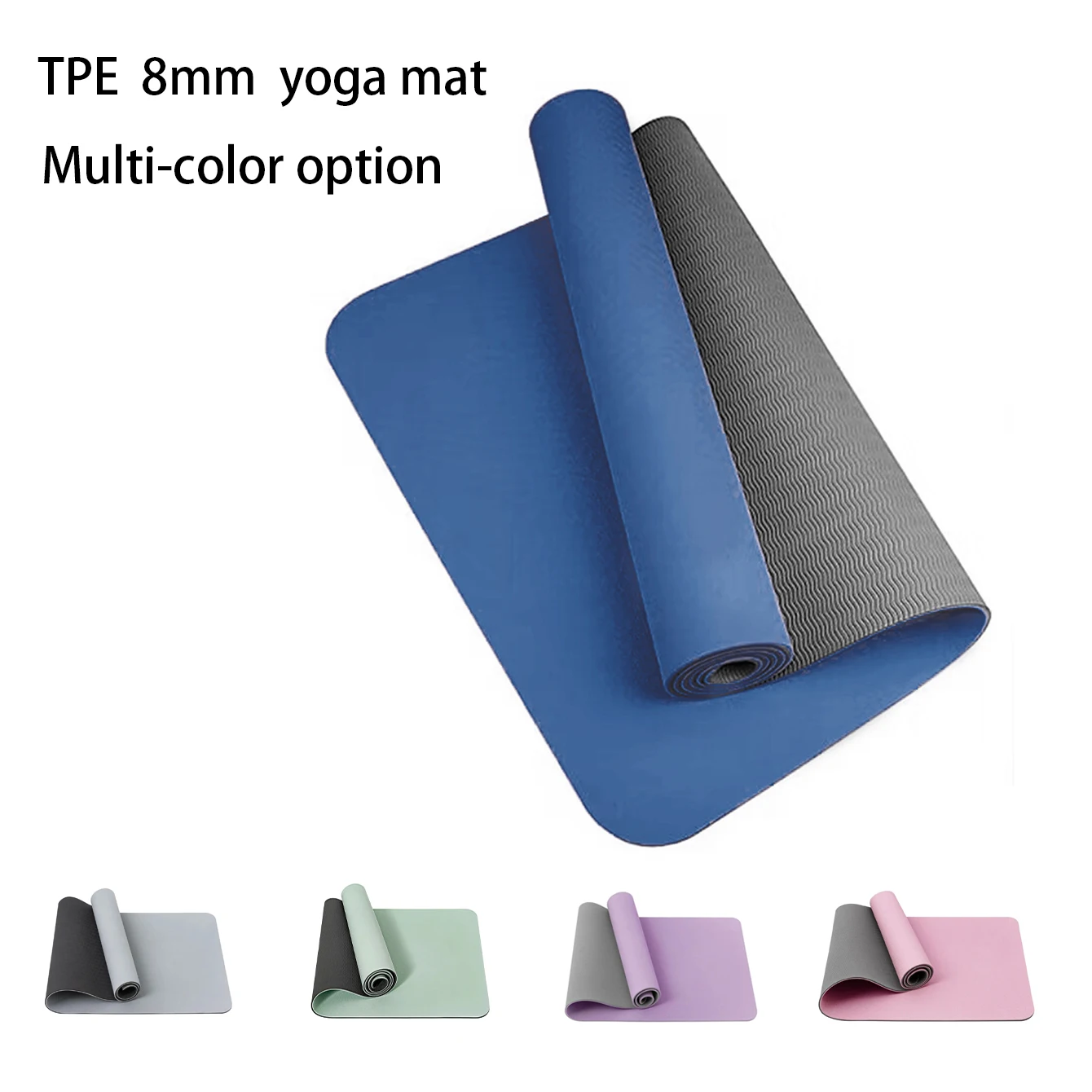 Yoga mat 1/3 inch super thick yoga mat double-sided non-slip, professional TPE yoga mat, suitable for yoga, Pilates and floor ex 