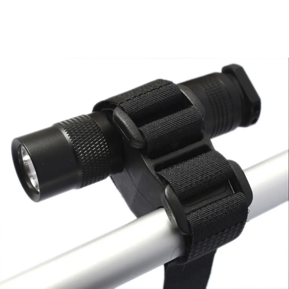 Multi-Purpose Bike Strap Flashlight LED Torch Mount Holder Bike Lock Clamp Holder Hook&Loop Band Mountain Bicycle Accessories