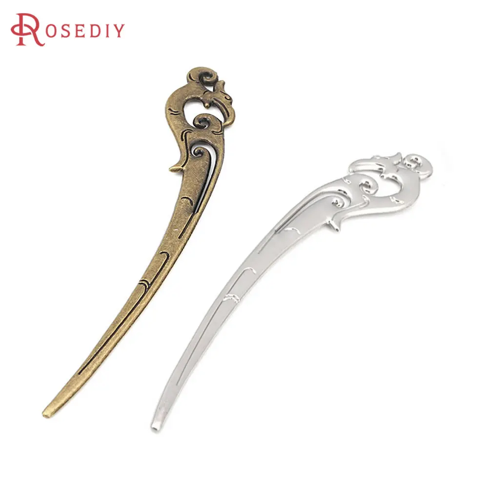 5PCS Antique Bronze Zinc Alloy Phoenix Bookmark Hairpin Diy Jewelry Making Supplies Accessories for Women