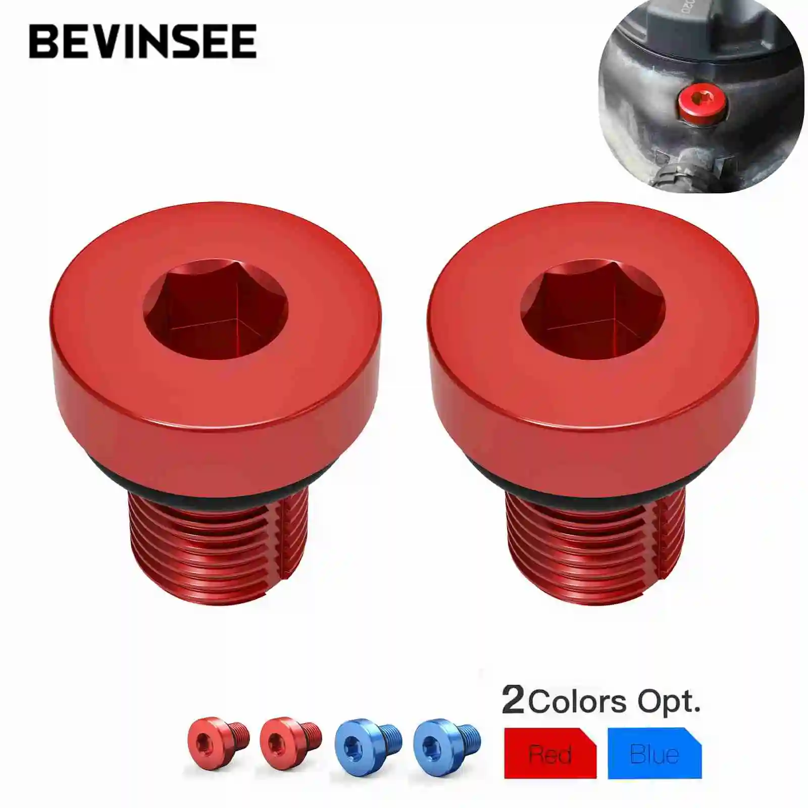 BEVINSEE 2PCS Coolant Thermostat Housing Bleed Screw for BMW E90 E91 E92 F30 E60 E63 E65 F36 G20 X3 X5 X6 Z4 For Mini Cooper