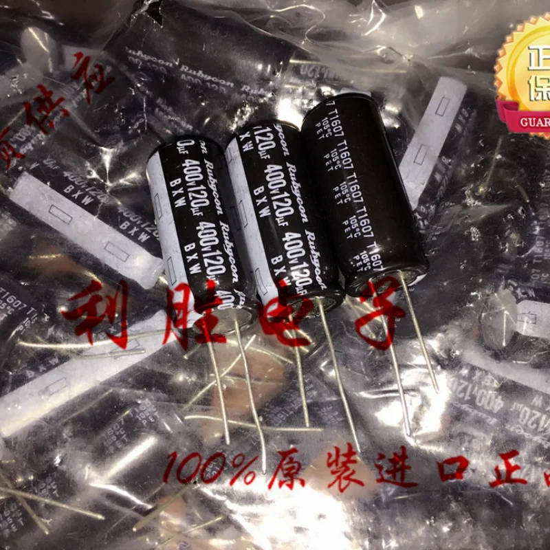 2 PCS 120 UF 400 V Capacitor Eletrolítico 400V120 UF Alta Frequência Baixa Resistência