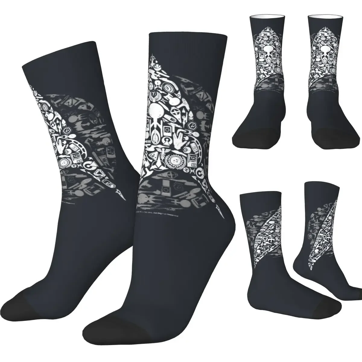 

Women Men Socks S-Stars Treks The Original Series Iconic Stockings Autumn Leisure Comfortable Socks Design Anti-Slip Socks