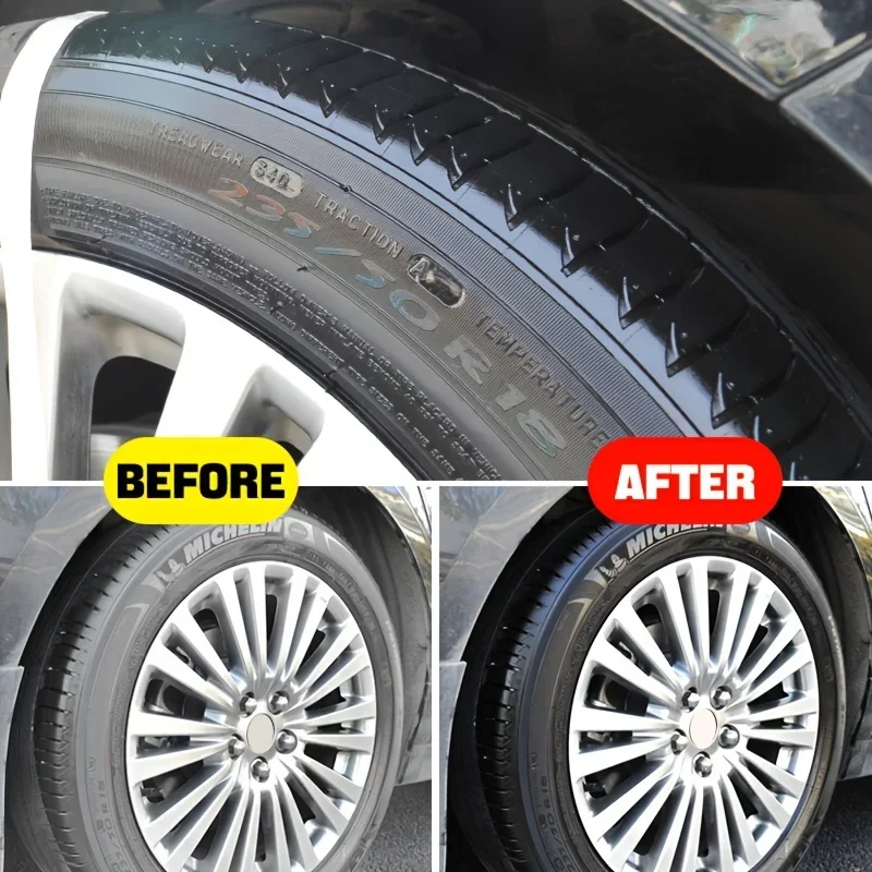 piece automobile tire gloss blackening wax - 30g tire retreader, - gloss enhancer, anti-aging protection, lasting gloss image 4
