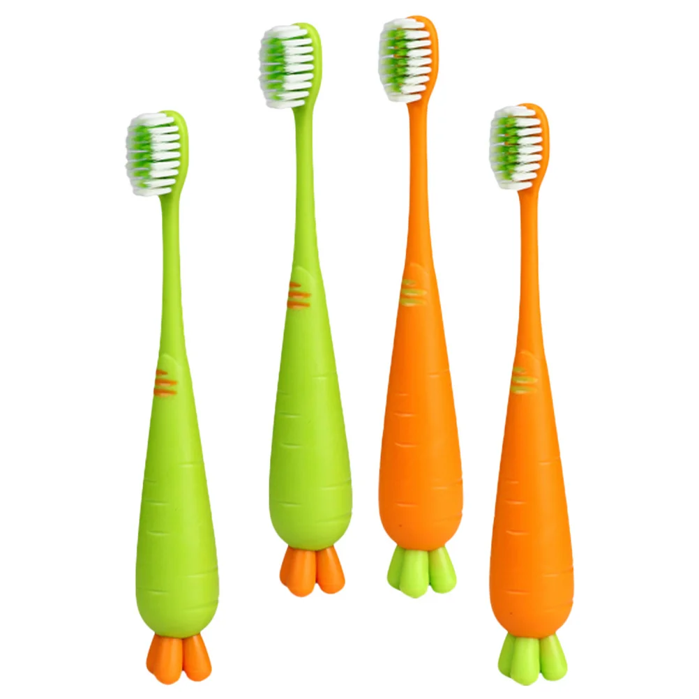

4 pcs Cartoon Kids Toothbrush Soft Bristle Manual Children Toothbrush For Daily Use Travel Household Toddler Teeth Cleaning Tool