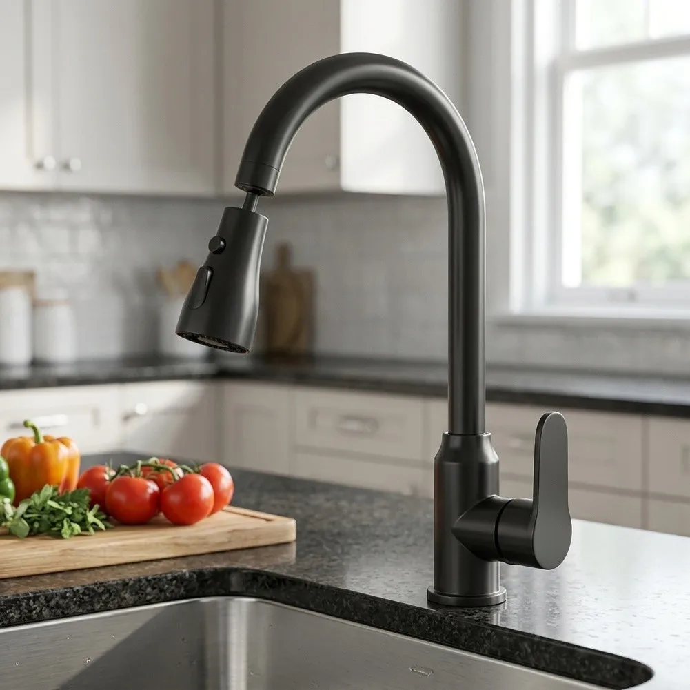 3 Function Modes Touch Kitchen Faucet For Messy Hands Cooking Water Spot Resistant Fingerprint Resistant 1.8 Gpm Flow Rate