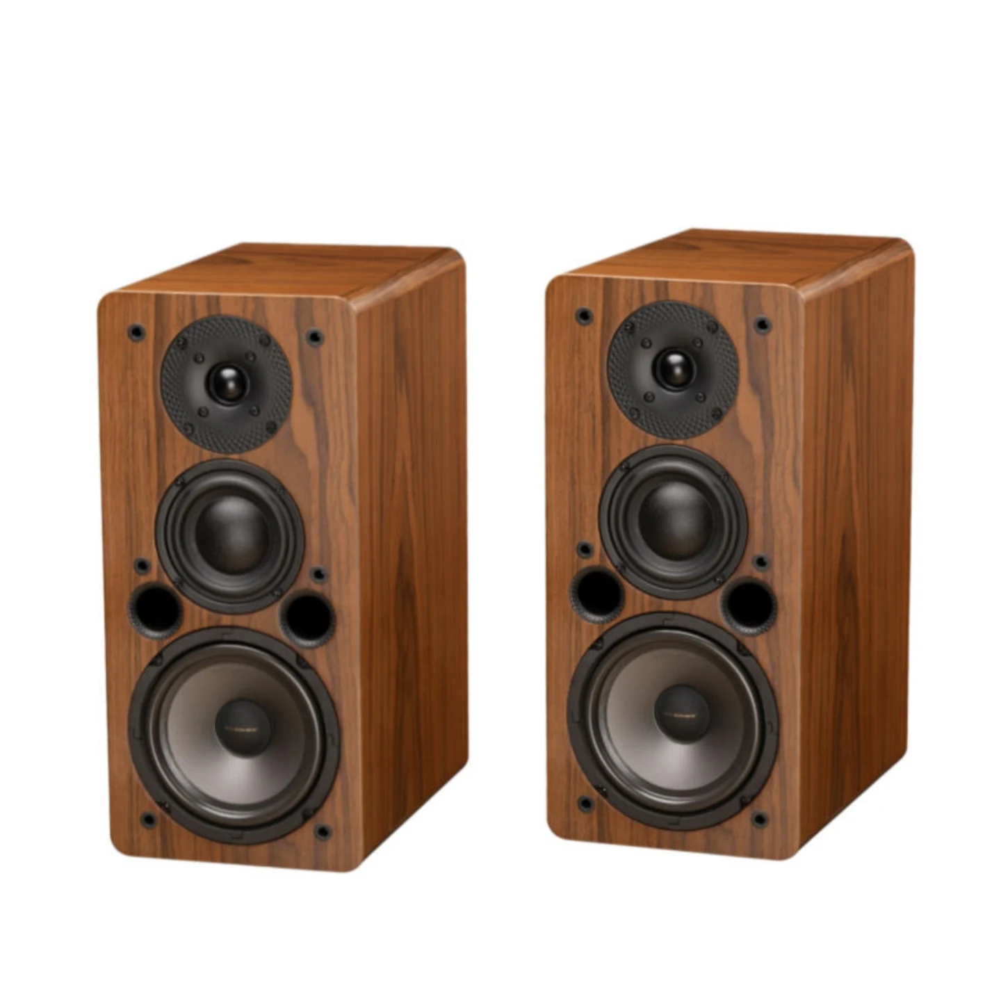 AJ-0606 6.5-Inch 3-Way Passive Bookshelf Speakers, Hi-Fi Audiophile High-Fidelity Front Speakers for Home Audio