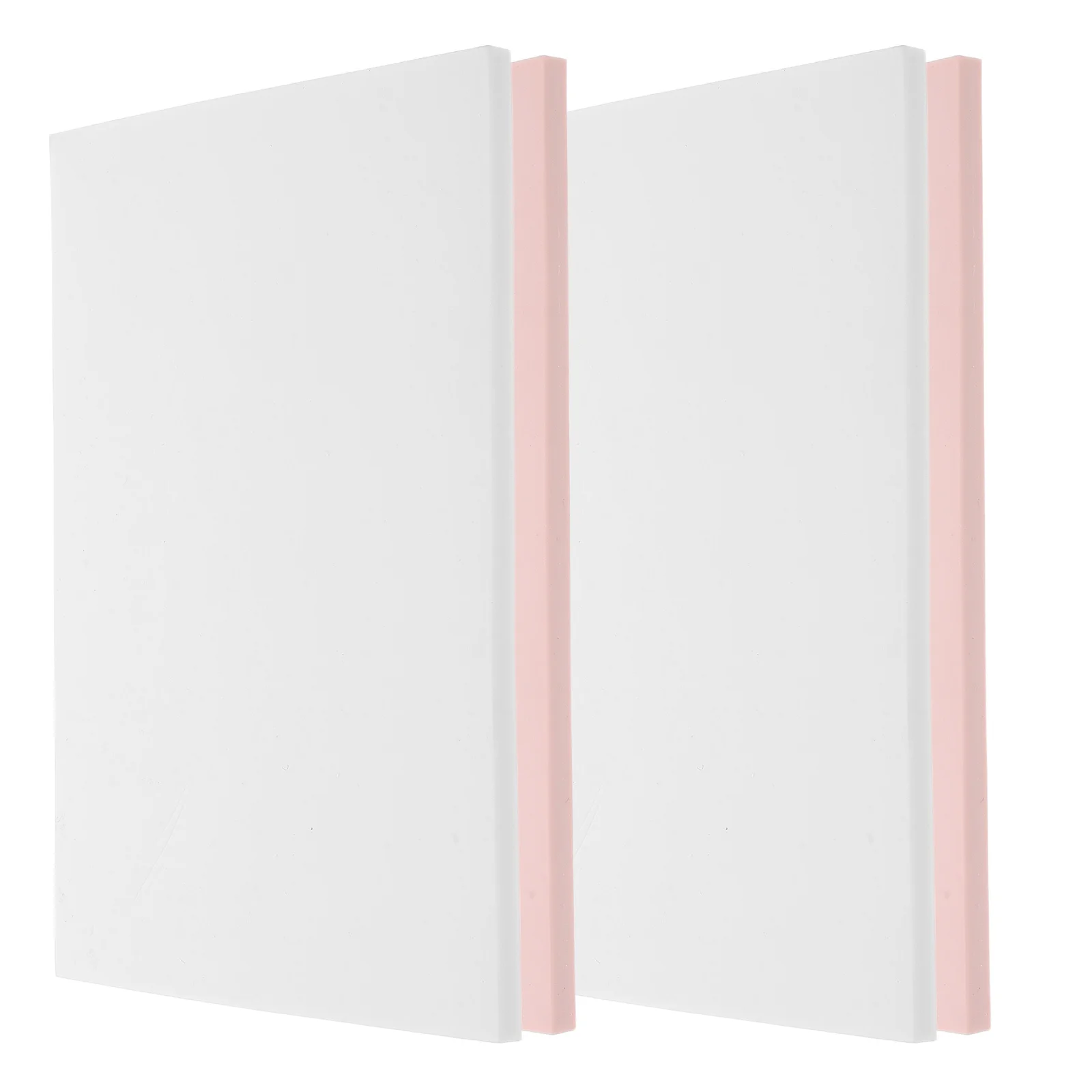 

4pcs Rubber Carving Blocks Diy Stamp Making Handcraft Projects Easy To Carve Printmaking Supplies Craft Tools Pink White