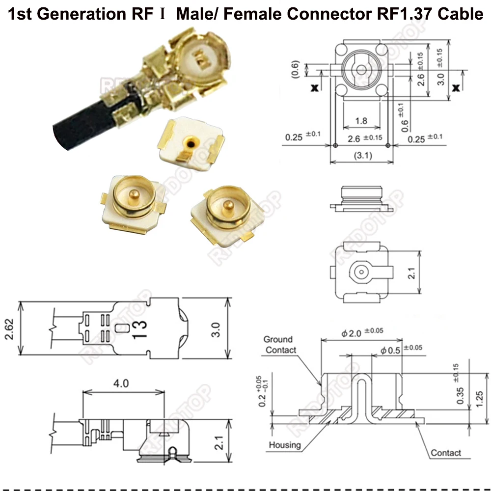 MCX Male Female to uFL/IPX1/MHF4 Female Connector 1st/4th Generation RG178/RF1.37/RF1.13 Cable Pigtail Wifi Antenna RFⅠ/Ⅳ Jumper