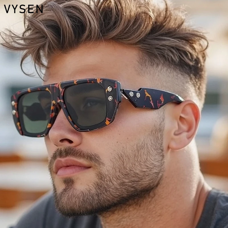 

Polarized Steampunk Square Sunglasses Men 2025 Luxury Brand Punk Big Frame Driving Sun Glasses Fashion Eyewear For Male Shades