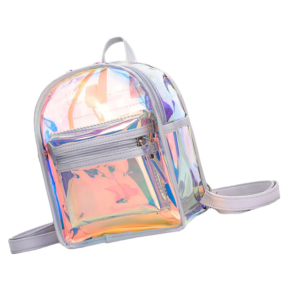 Jelly Backpack Luminous Purse Purses Clear Plastic Iridescent for Girls Messenger Bag Metallic Pvc Ladies