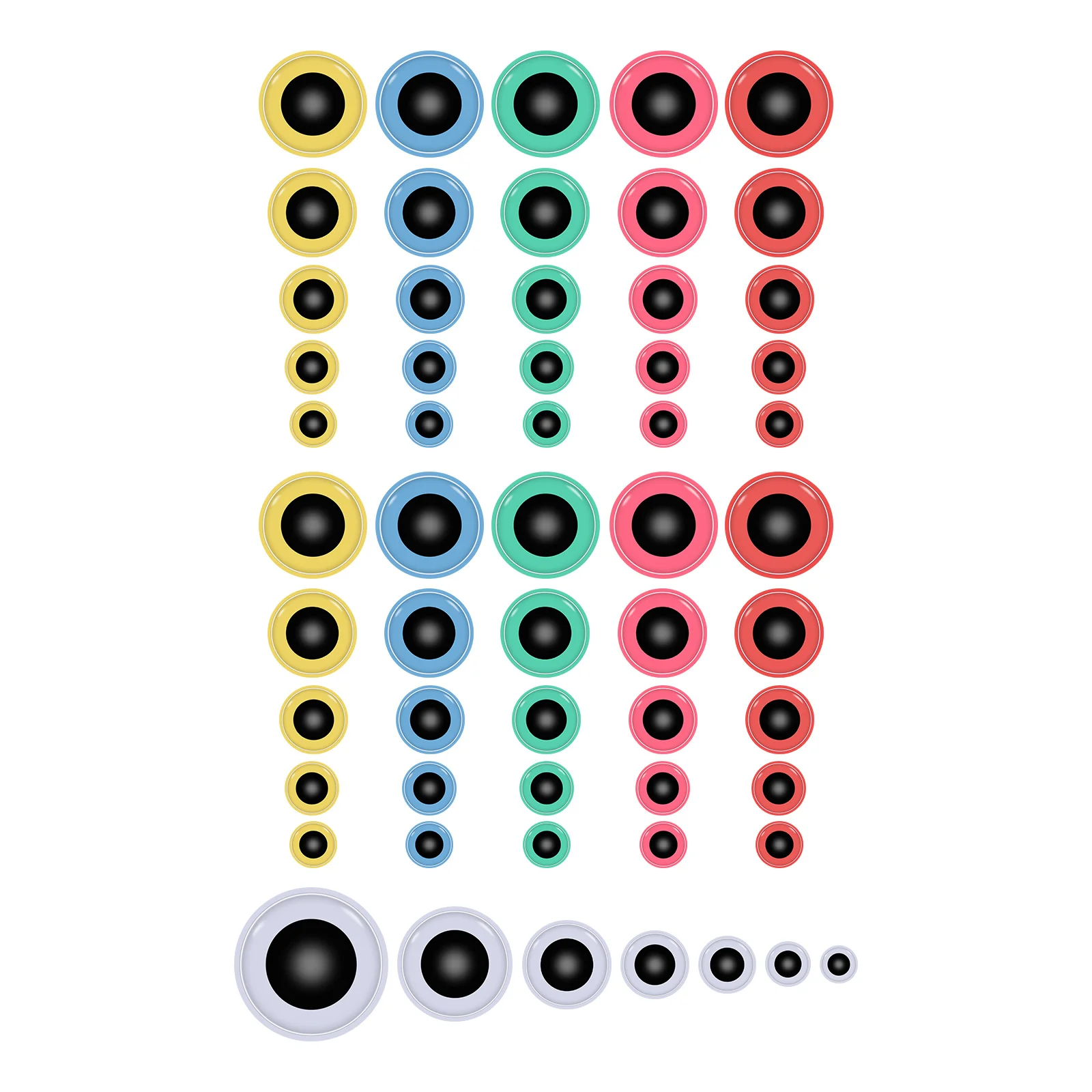 200 pçs diy plástico artesanal auto-adesivo olhos de segurança decorativo móvel artesanato acessórios suprimentoswiggle olhos