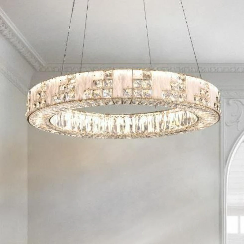 

Nordic Crystal LED Pendant Light for Living Dining Room Food Tables Kitchen Bedroom Chandelier Home Decor Lusters Luminaires
