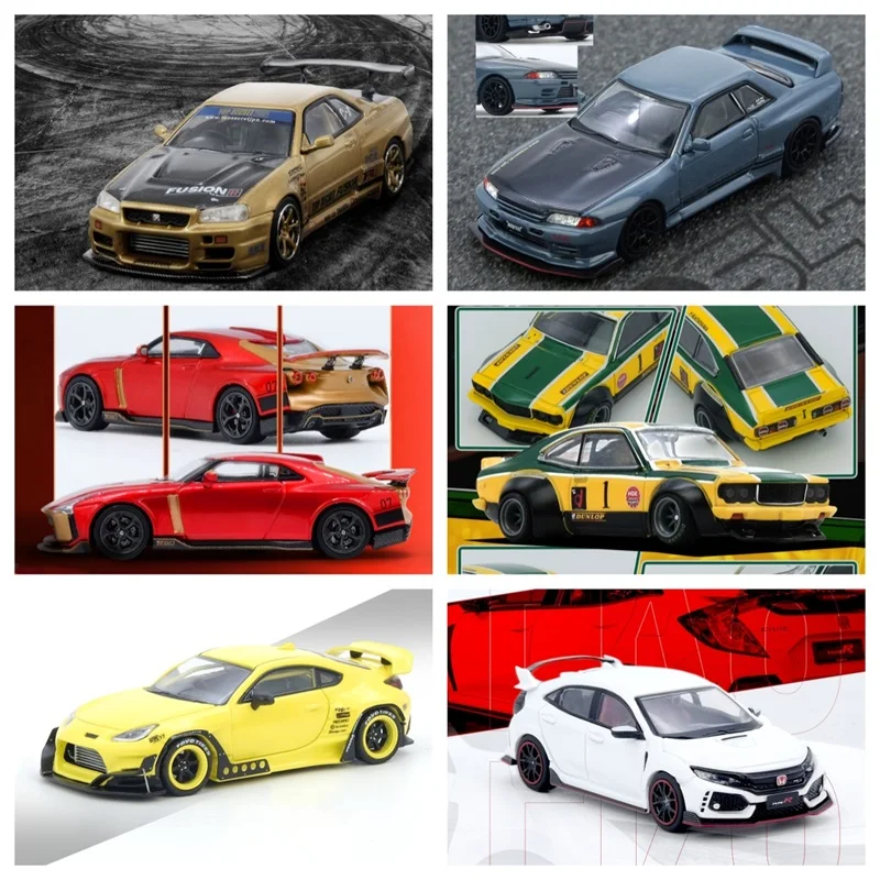 [Preventa] INNO 1:64 SUPRA (A80) TOP SECRET GT300 R89C RX7 MR2 SW20 GR86 PANDEM R32 R33 R34 SAVANNA RX3 S15 modelo de coche fundido a presión