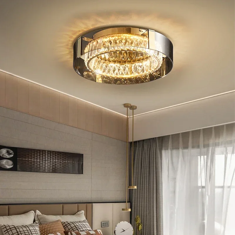 Crystal Ceiling Lights LED Lights Modern Ceiling Chandelier Luxury Dimmable Lamps Room Decor Plafonnier Bedroom Home Decoration