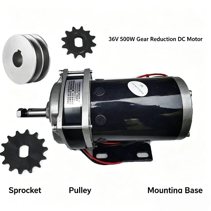 36V 48V DC Brushed Geared Motor 500W 750W High Torque Stable Drive Hardware Replacement Parts For Farm Feeding Cart Tricycle