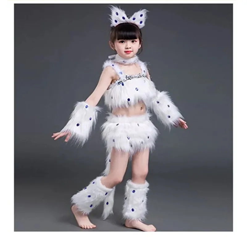 white cat cosplay for girls sexy cat girl cosplay costumes fox girl cosplay animal dance costumes for children halloween cosplay