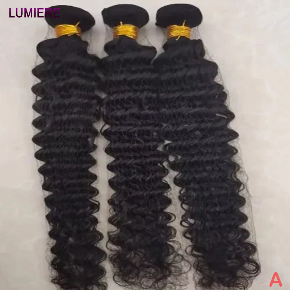 

Top Quality Deep Water Curly Wave Human Hair 3/4 Bundles Deal 100% Raw Virgin Human Hair Weave Hair Extensions Wholesale 20A