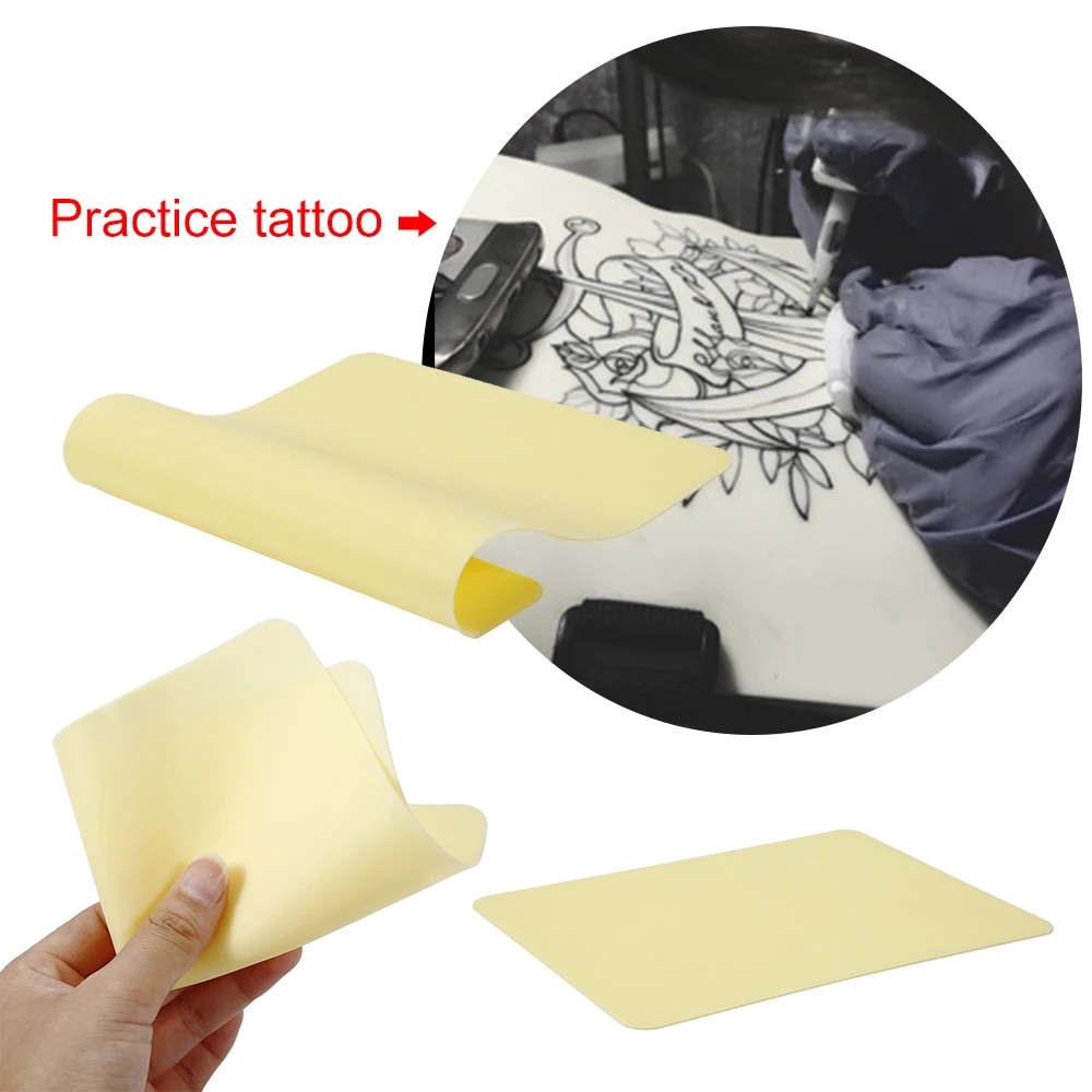 Permanent silicone Tattoo Fake Skin Learning Training Tattoo Practice Needle Machine Supply Kit Top Sale Makeup Accessories