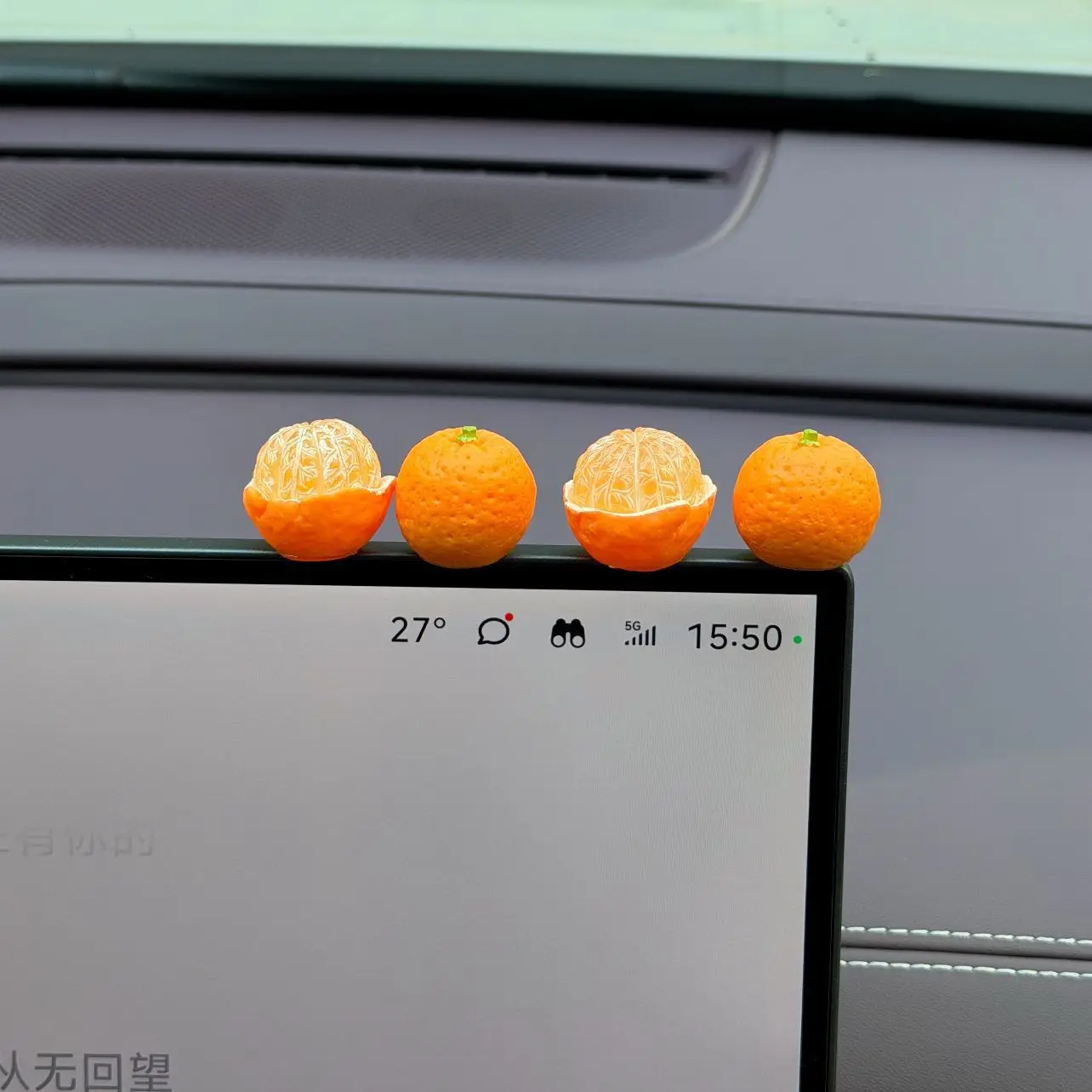 Cute Orange Ornament Kawaii Mini Fruit Decor Healing Dashboard Figure Home Living Room Desk Display Car Interior Accessory