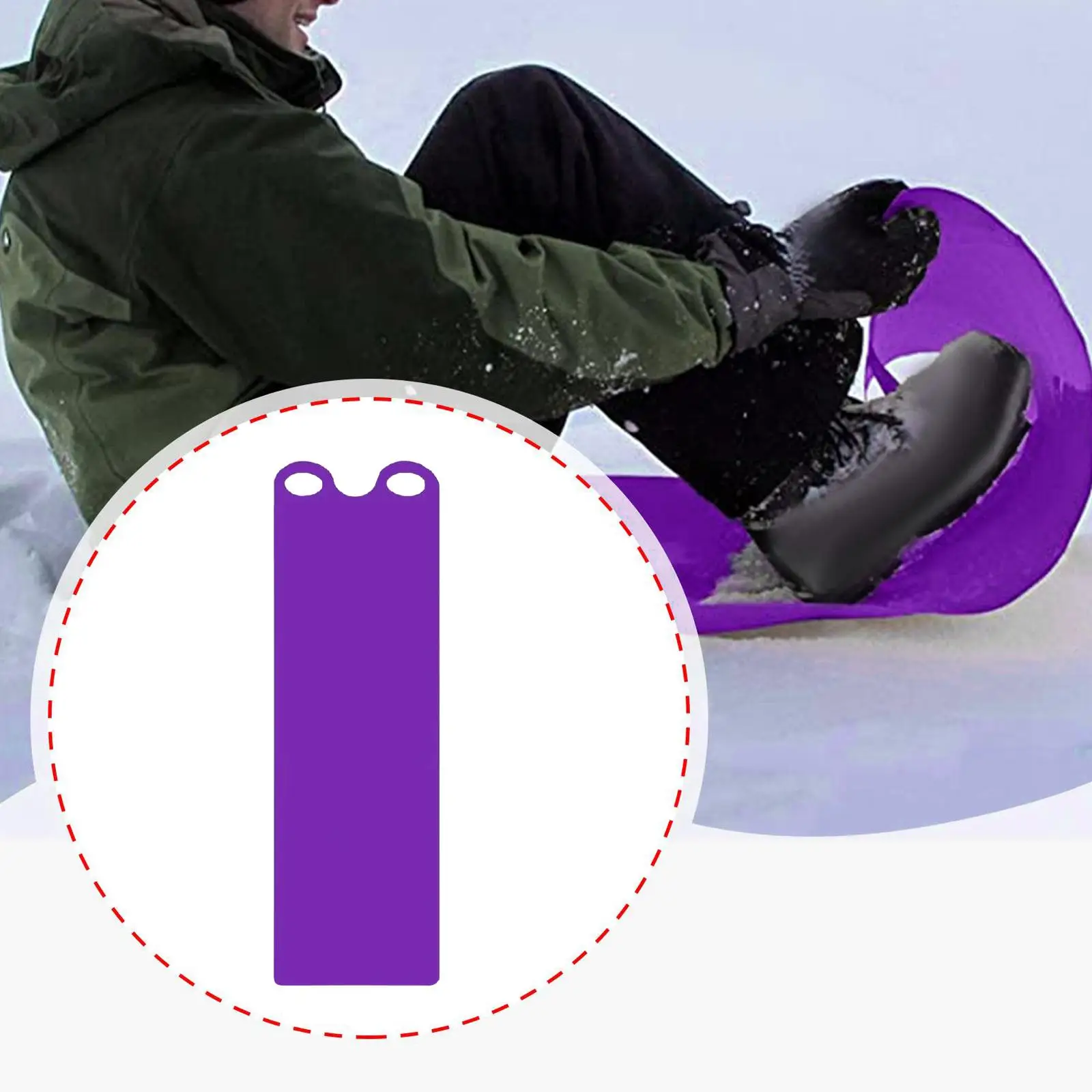 

Санки-слайдер с ручками для взрослых и детей, гибкие, высокоскоростные, 54 дюйма, портативные, складные, снаряжение для катания по снегу