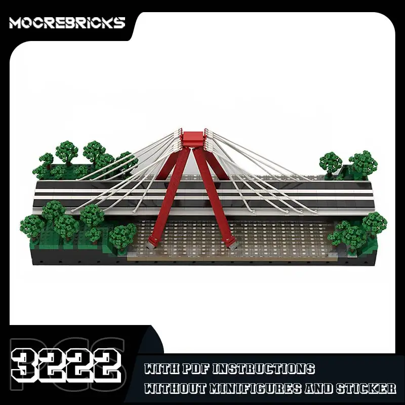 Kit de montaje de puente Modular, MOC-51925 de ladrillo, paisaje urbano, modelo creativo, bloques de construcción, juguete decorativo de escritorio, regalo para niños