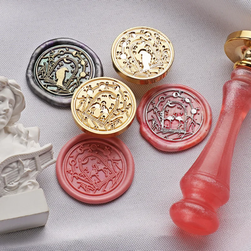 Retro Vintage Wax Seal Stamp Korea Sealing Wax Stamp Head For Wedding Invitation Gift Packaging Cards Scrapbooking Stamps