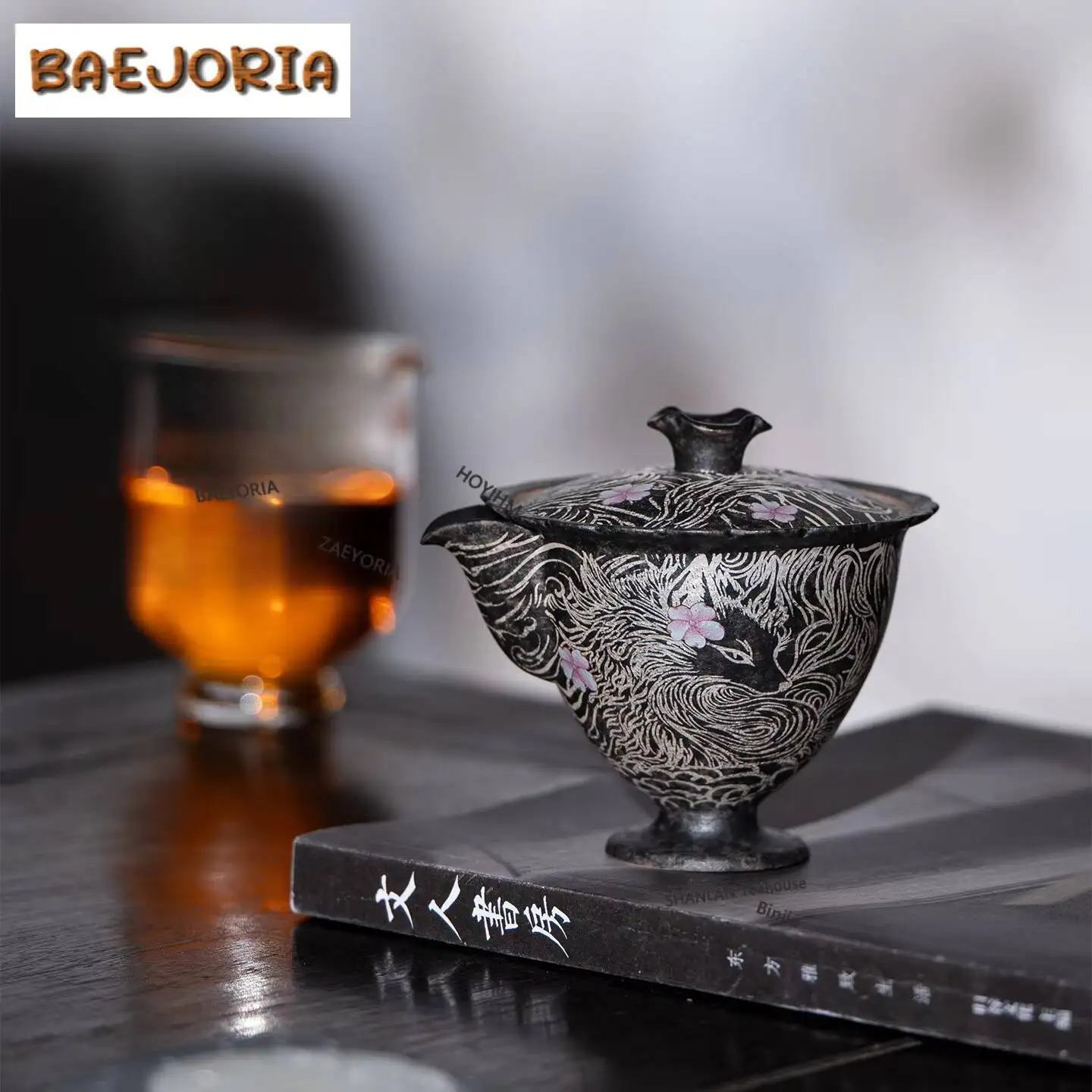 125ml Gilt Silver Nine-tailed Silver Fox Teapot Boutique Tea Infuser Pot Tea Soaking Kettle with Ball Hole Chinese Tea Set Craft