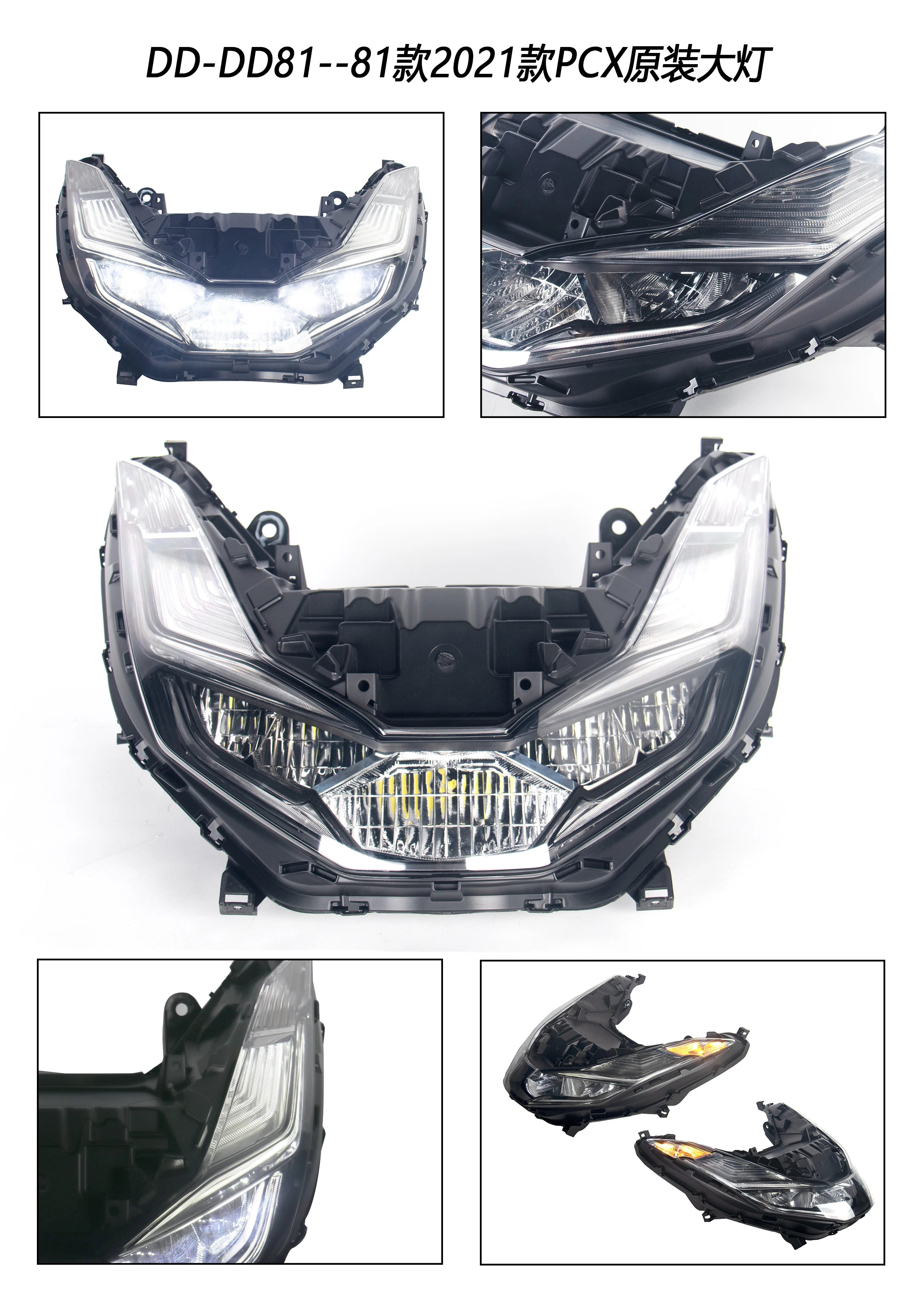 Faros delanteros originales para motocicleta, luces LED de señal de giro PCX 150, 125, PCX 160, 2021, piezas de repuesto para HONDA PCX 160, 2021