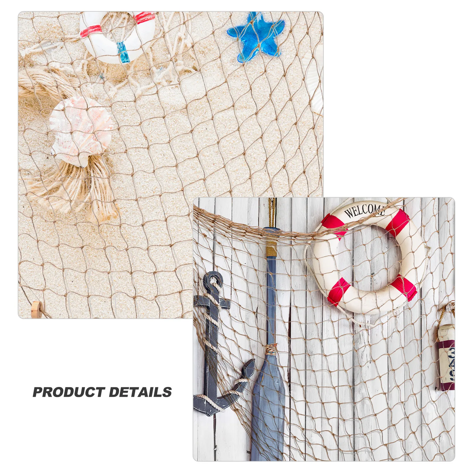 قطعتان من شبكة الصيد ذات الطرا - مراجعة Fishing Net وسعره