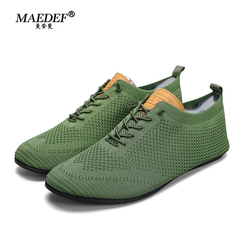 

MAEDEF Mesh Loafers Men Driving Moccasins Thin Bottom Flats Walking Shoes Breathable Non Slip Casual Loafers Summer Mens Shoes