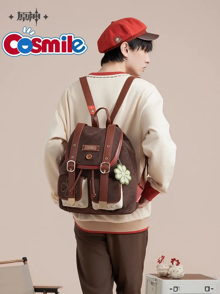 

Cosmile miHoYo Game Genshin Impact Official Klee Brown Beige Backpack For Women Men Props Casual JK Lolita Props Anime Cosplay C