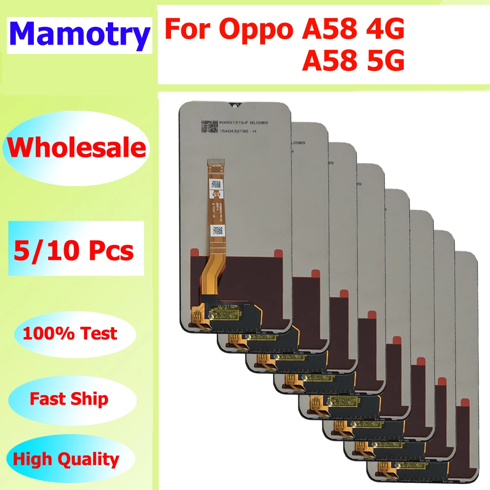 

Wholesale 5/10 pieces/Lot Original-self-weld For Oppo A58 4G CPH2577 Screen Touch Lcd Display Assembly For Oppo A58 5G