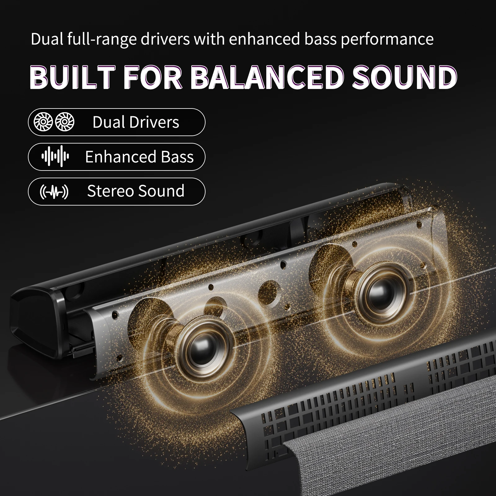 Stoff-Computerlautsprecher für – Rgb Computer Soundbar For Pc Bewertung und Preis
