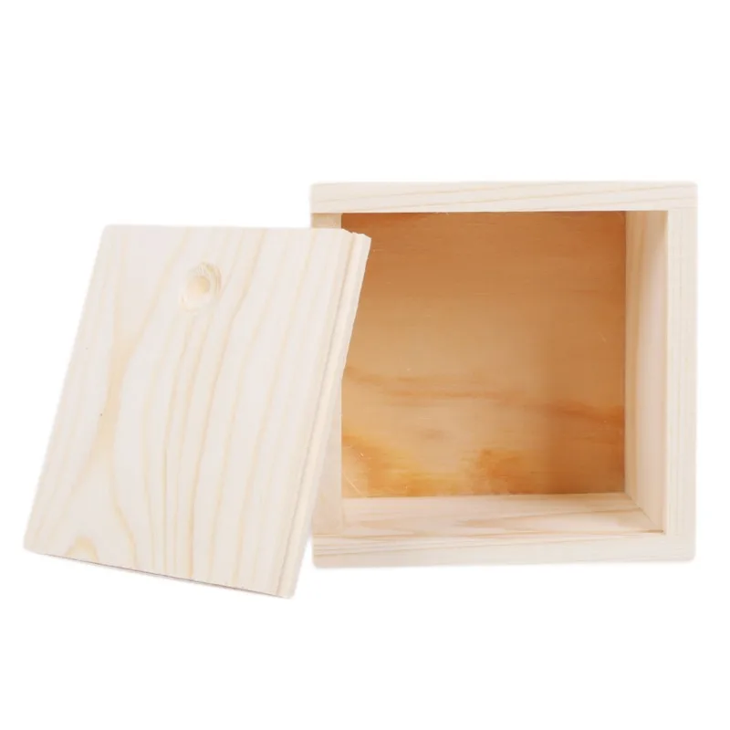 Jewelry Box Desktop Natural Wood Clamshell Storage Hand Decoration Wooden Box Postcard Storage Box