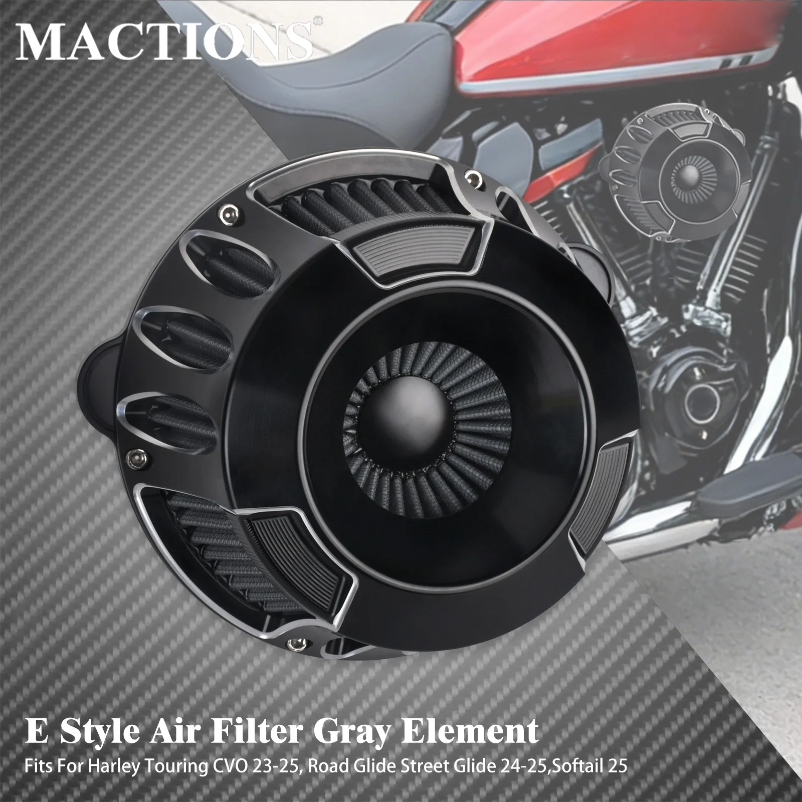 Motorcycle Air Filter Intake Air Cleaner For Harley Touring CVO Road Street Glide 2023-2025 Softail Breakout FXBR Fat Boy 2025