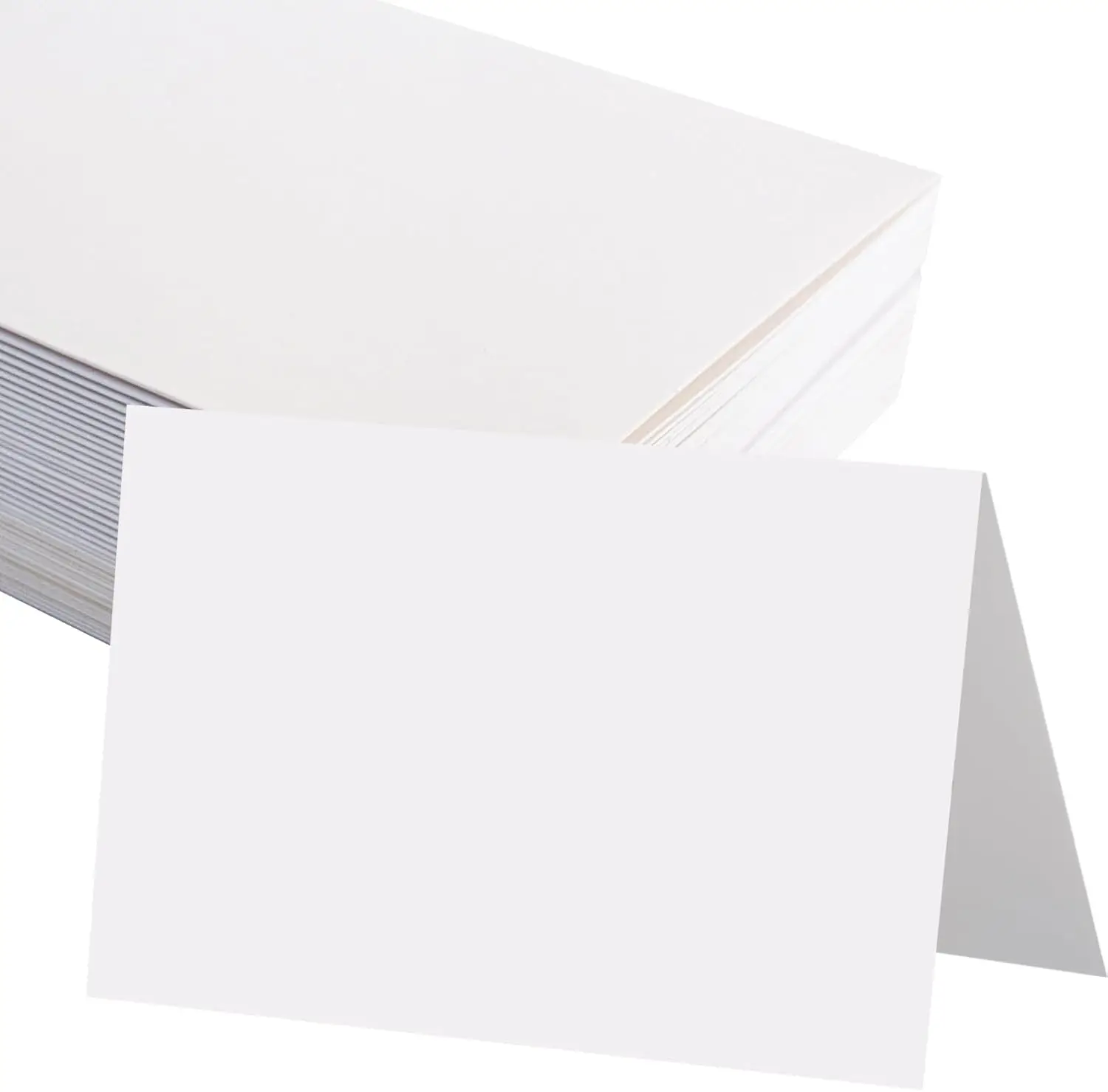 

50 Pack 5x7 Blank Cardstock Paper, White Card Stock Bulk, Thick Folded Heavy Cardstock for Thank You Cards, Greeting Cards