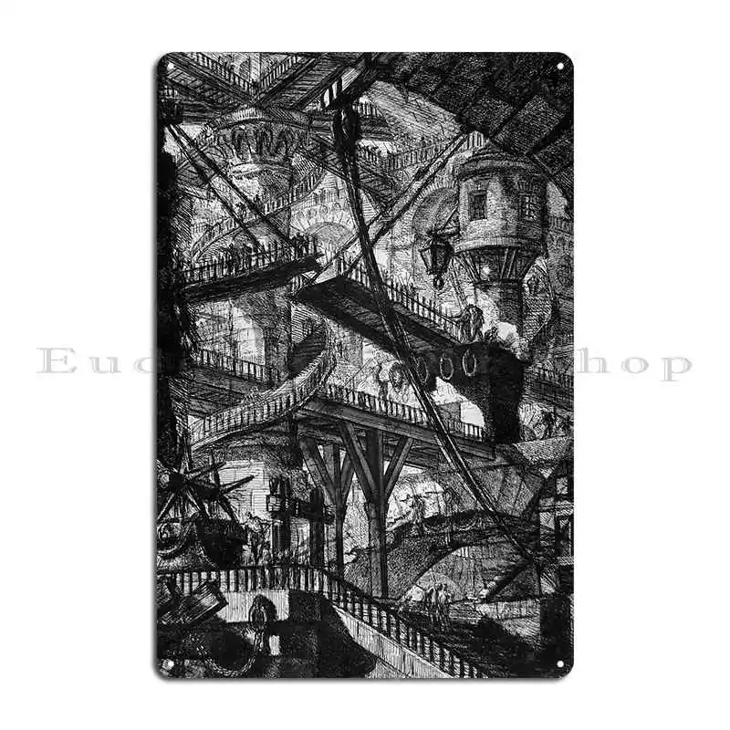 Le Carceri Piranesi Metal Signs Printing Decoration Decoration Cinema Create Tin Sign Poster