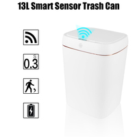 Waterproof 13L Automatic Dustbin Intelligent Garbage Bin Smart Sensor Trash Can Electric Wastebasket Touchless Trash Bins