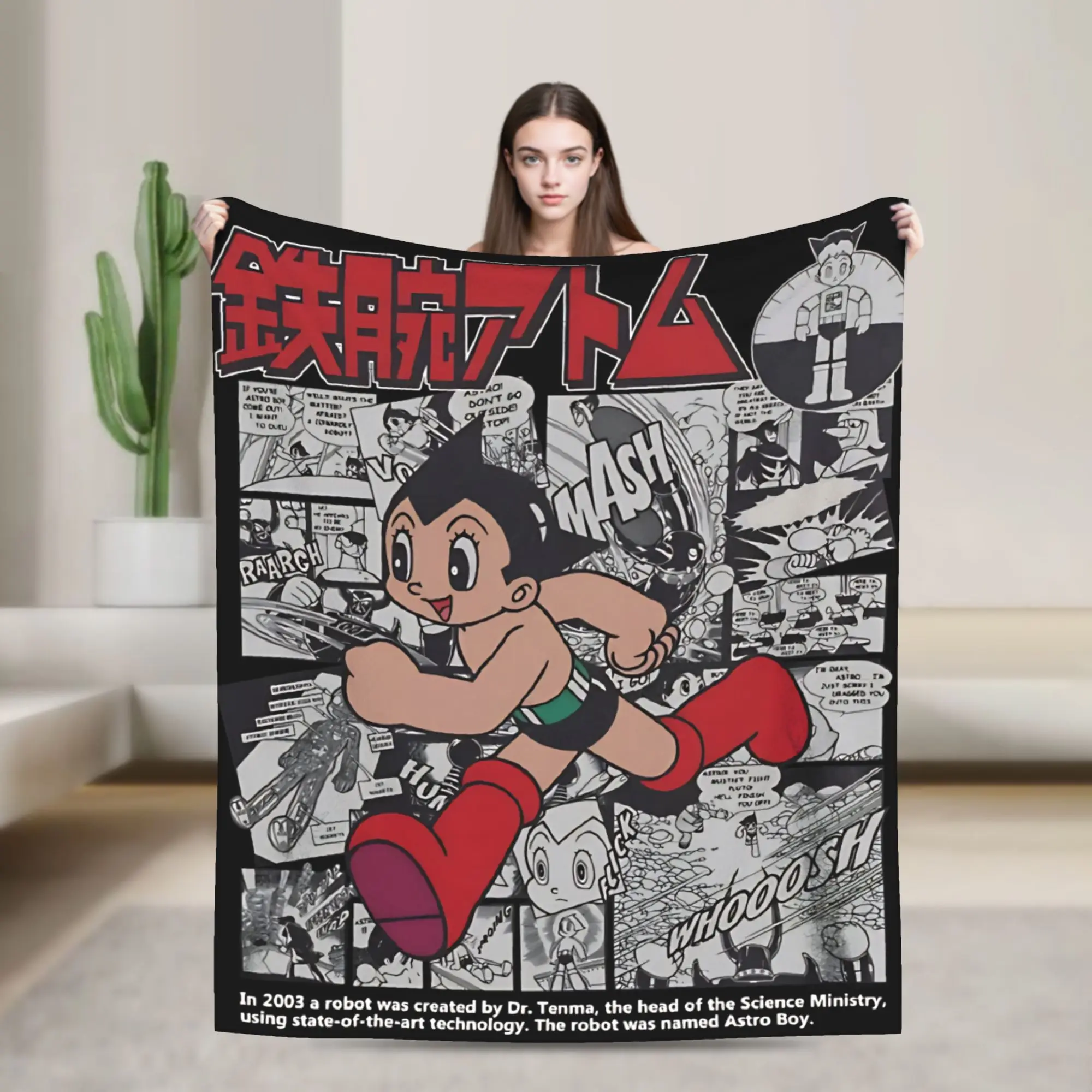 Astroboy Astro Boy Anime Blanket Cover  Flannel Throw Blankets Airplane Travel Decoration Soft Warm Bedspreads