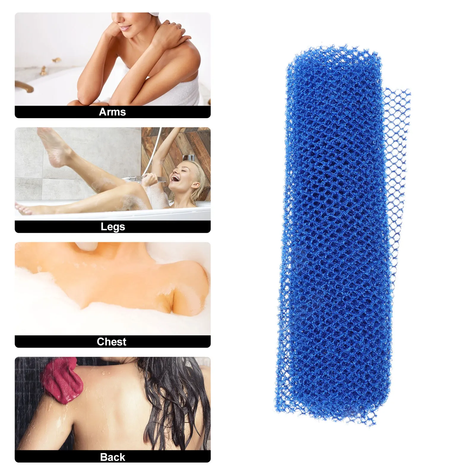 

3pcs Bath Scrubber Towel Exfoliating Foaming Strip For Body Shower Cleaning Home Use Bath Exfoliating Foaming Towel Lightweight