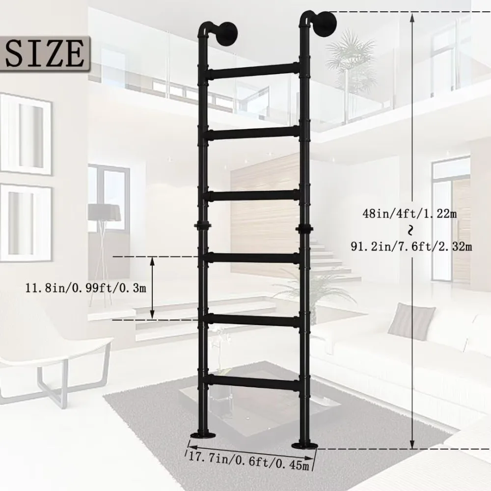 سلم سرير علوي معدني موفر للمساحة للمنزل والعلية والطابق السفلي والهروب في حالات الطوارئ