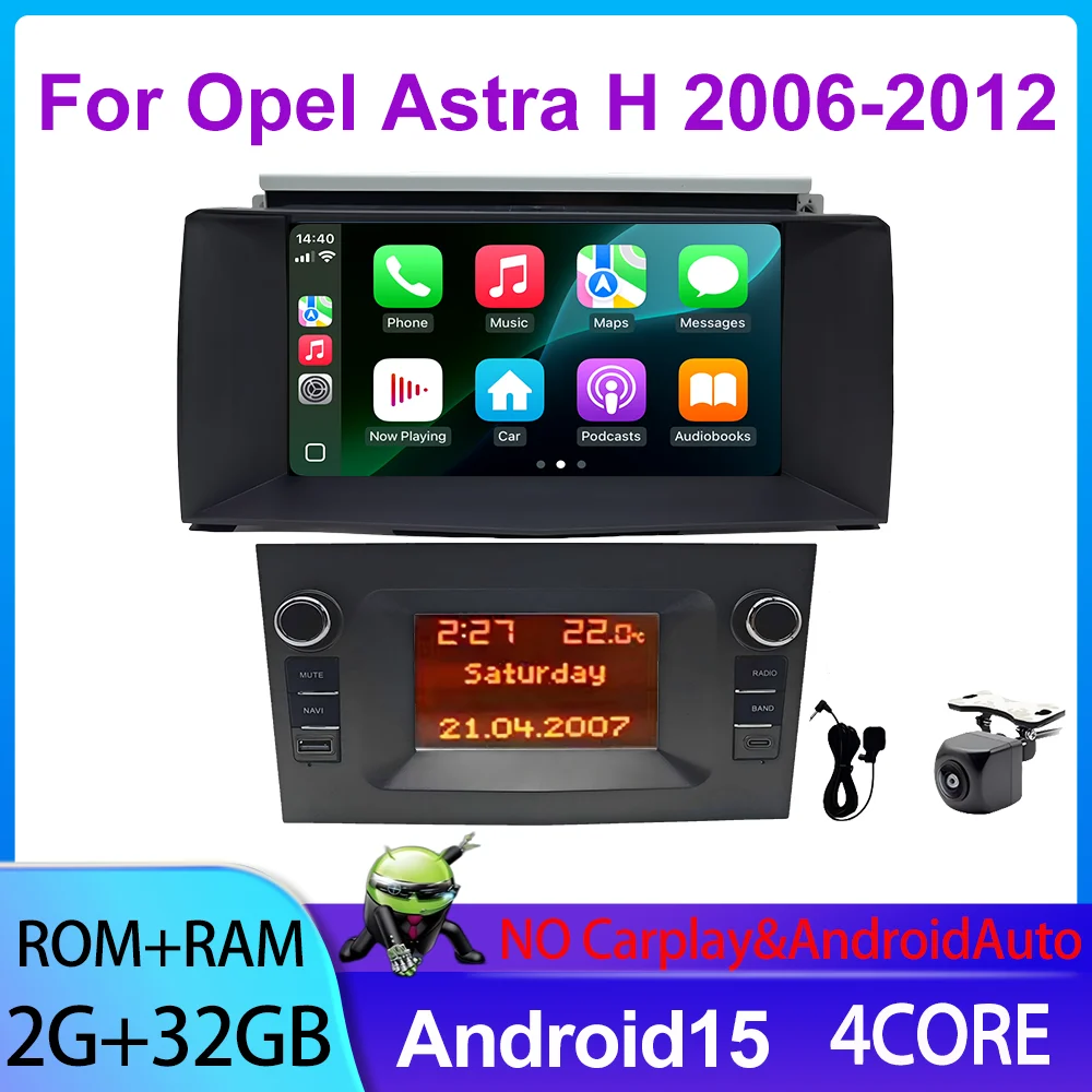 7 inch Auto GPS Navigatiesysteem voor Opel Astra H 2006-2012 HeadUnit Radio met Draadloze Carplay Multimedia CD DVD Autoradio
