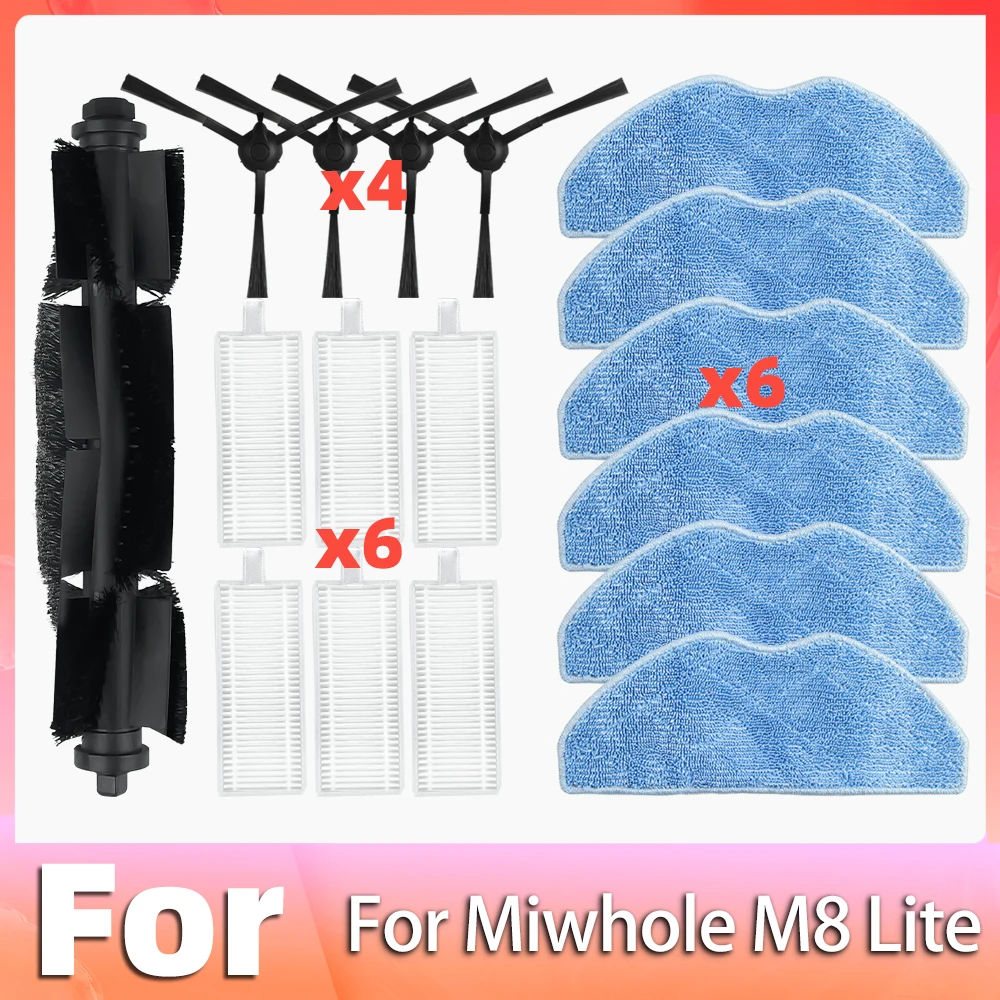 

Compatible for 샤오미 미홀 MiWhole M8 Lite Robto Vacuum Main Side Brush HEPA Filter Mop Pads Replacement Spare Parts Accessories